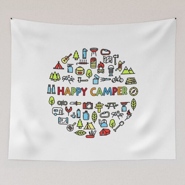 Item preview, Happy Camper Camping Symbols And Tools designed and sold by BennetJaco.