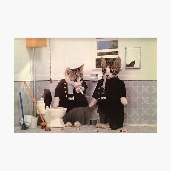 Item preview, Smoking Kittens! Poster poster designed and sold by jamesl3sweat.