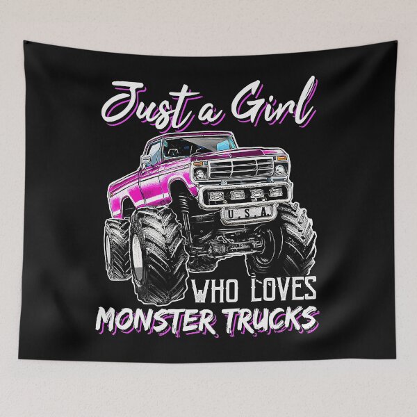 Item preview, Just a Girl Who Loves Monster Trucks designed and sold by nwaja-art.