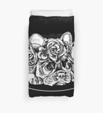 Floral French Bulldog Shirt Duvet Cover