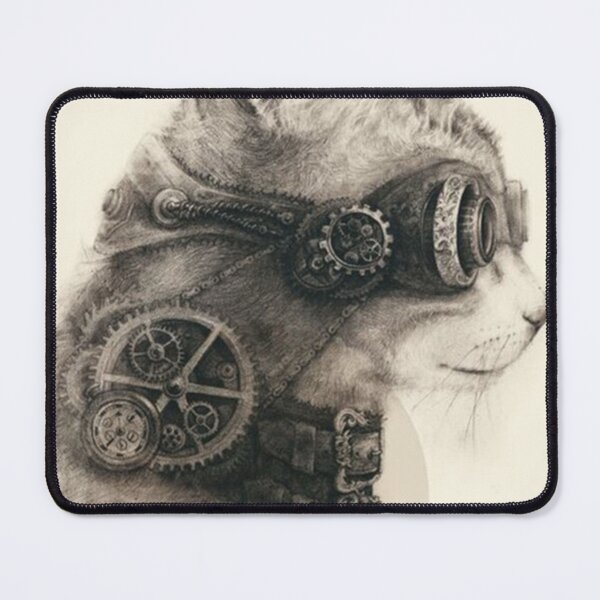 Item preview, ;Cartel de gato Steampunk designed and sold by marytjacques.