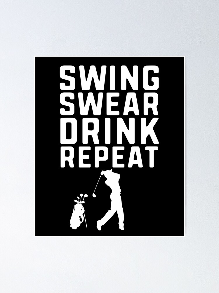 Funny Golf Socks, Swing Swear Repeat