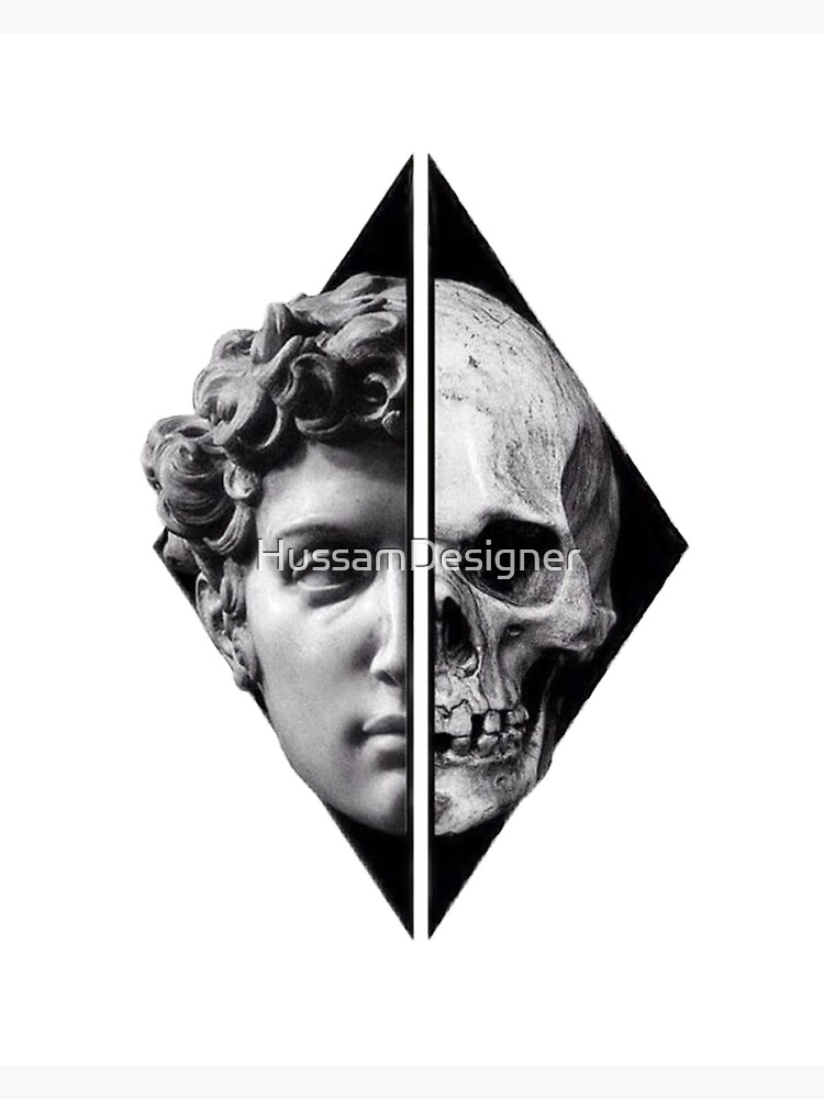 "Skull and david statue" Poster for Sale by HussamDesigner Redbubble