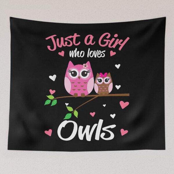 Item preview, Just A Girl Who Loves Owls designed and sold by nwaja-art.