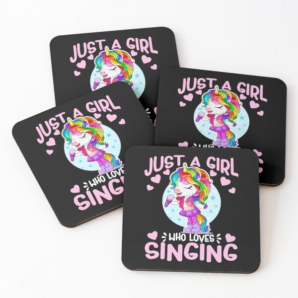 Item preview, Just A Girl Who Loves Singing Funny Singer Unicorn designed and sold by nwaja-art.