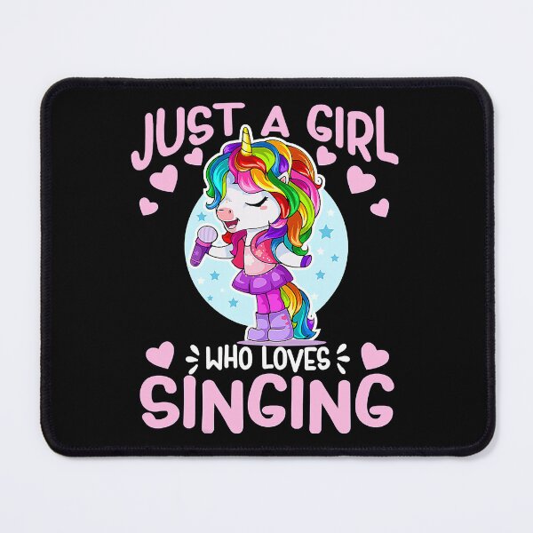 Item preview, Just A Girl Who Loves Singing Funny Singer Unicorn designed and sold by nwaja-art.