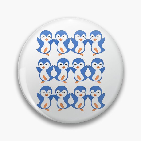 Item preview, pinguini , Cool blue penguin pattern for kids  designed and sold by LoathingWolf.
