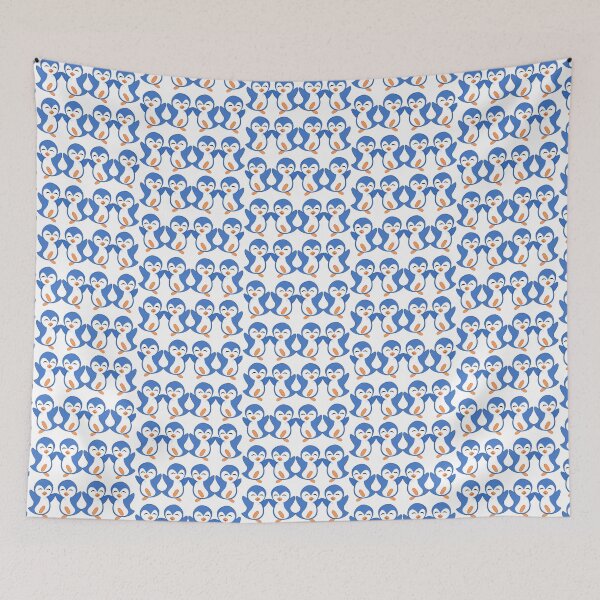 Item preview, pinguini , Cool blue penguin pattern for kids  designed and sold by LoathingWolf.