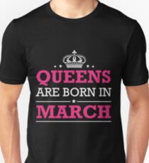 Camiseta unisex reinas nacen en marzo