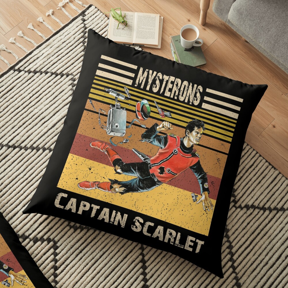 Retro VTG Captain Scarlet Mysterons Floor Pillow