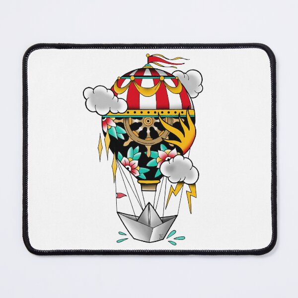 Item preview, Fkj tattoo flash hot air balloon2 designed and sold by franckfkj.