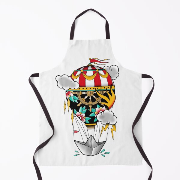 Item preview, Fkj tattoo flash hot air balloon2 designed and sold by franckfkj.