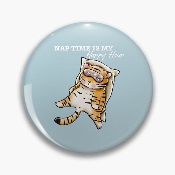 Item preview, TIGER NAP TIME (white caption) designed and sold by Chilliezgraphy.