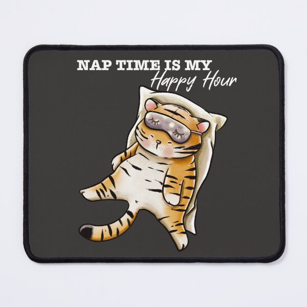 Item preview, TIGER NAP TIME (white caption) designed and sold by Chilliezgraphy.
