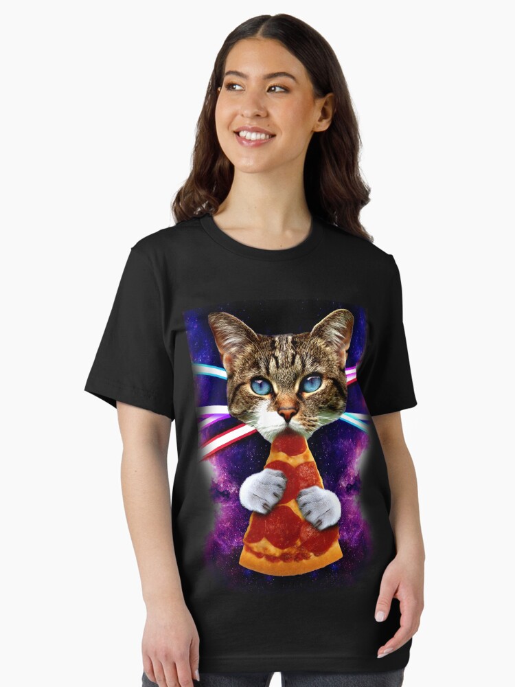 Cat Pizza Eating Cosmos Space galaxy TE 2