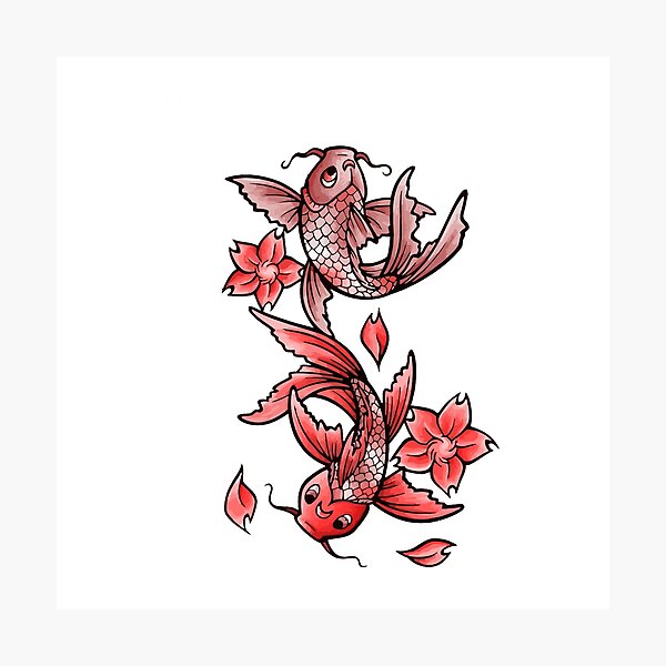 Item preview, butterfly koi tattoo designed and sold by si3iy.