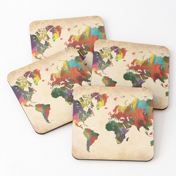Item preview, map of the world colored designed and sold by The-Armour.