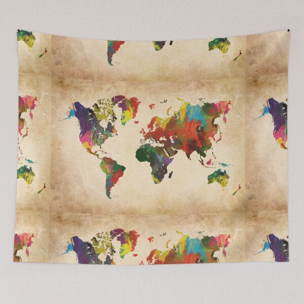 Item preview, map of the world colored designed and sold by The-Armour.