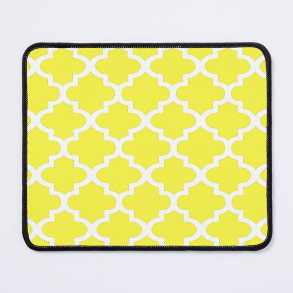 Item preview, Quatrefoil Pattern In White Outline On Citrus Yellow designed and sold by taiche.