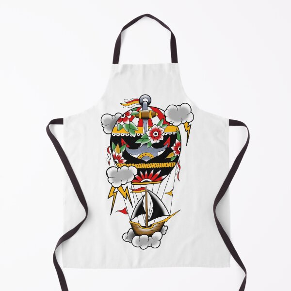 Item preview, Fkj tattoo flash hot air balloon designed and sold by franckfkj.