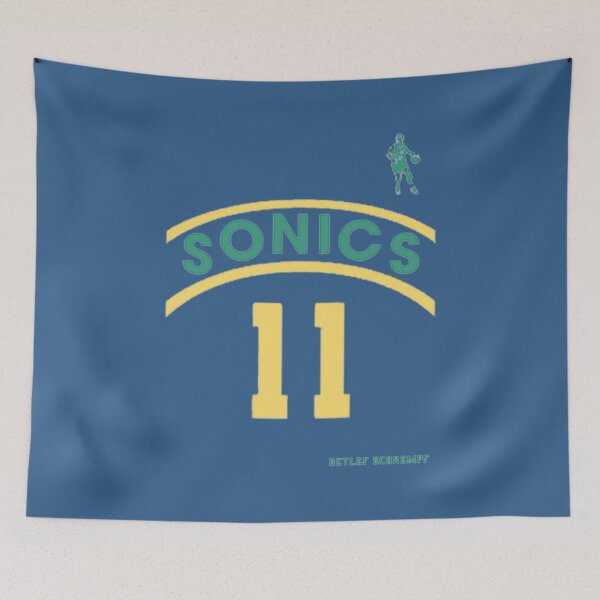 Item preview, Detlef Schrempf Retro Supersonics Jersey 90s Style Fan Art designed and sold by DanielJame.