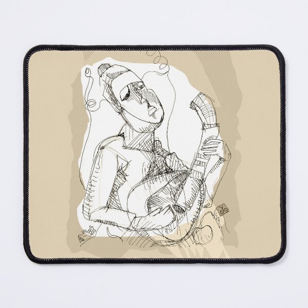 Item preview, Lady Playing Mandolin (drawing by ACCI) designed and sold by VanyssaGraphics.