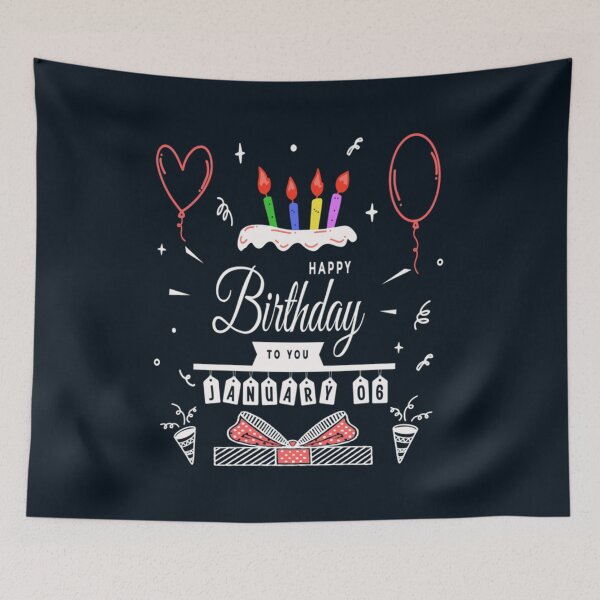 Item preview, happy birthday January 06 st     designed and sold by TEDGLOBALi.