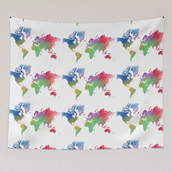 Item preview, map of the world colored designed and sold by The-Armour.