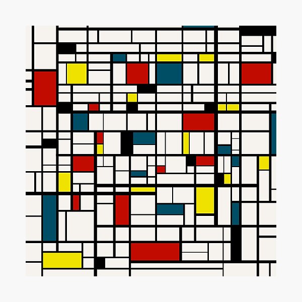 Aperçu de l'œuvre Mondrian Style De Stijl #1 créée et vendue par Texterns.