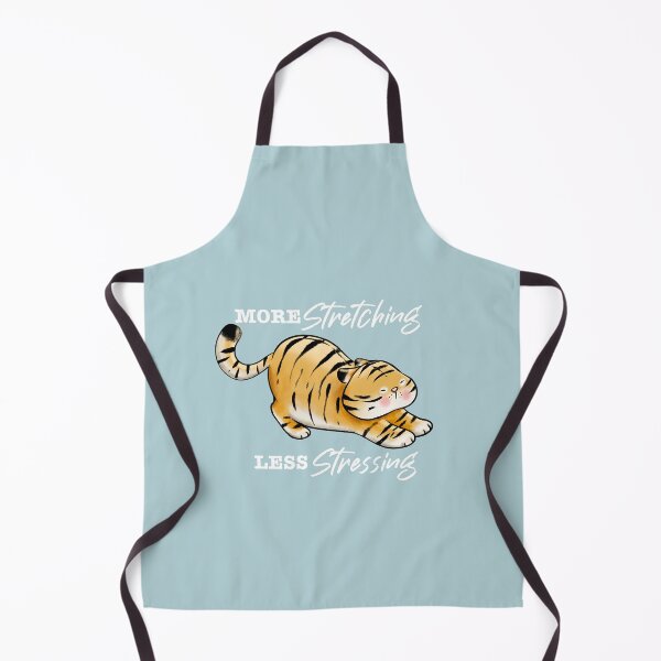 Item preview, TIGER MORE STRETCHING (white caption) designed and sold by Chilliezgraphy.