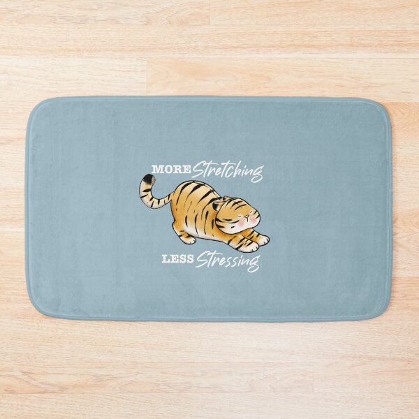 Item preview, TIGER MORE STRETCHING (white caption) designed and sold by Chilliezgraphy.