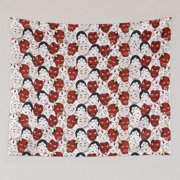 Item preview, Japanese mask pattern designed and sold by beccaphant.