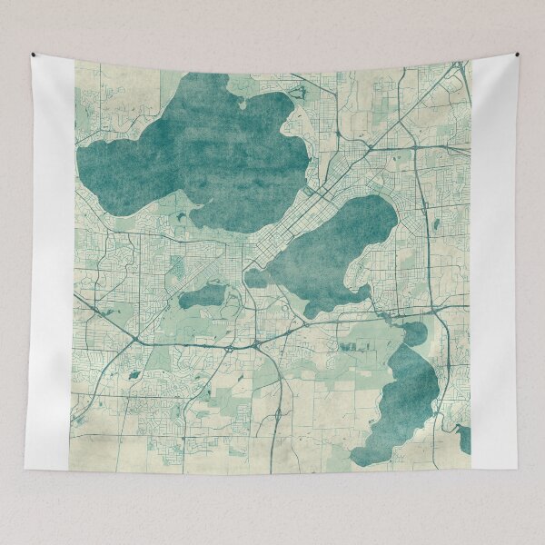 Item preview, Madison Map Blue Vintage designed and sold by HubertRoguski.