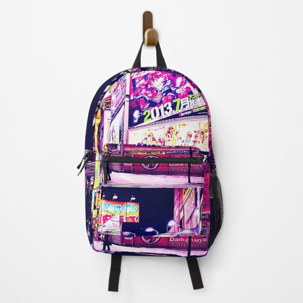 Item preview, Pedestrians walk through Cyberpunk Tokyo japan designed and sold by vanyadesign.