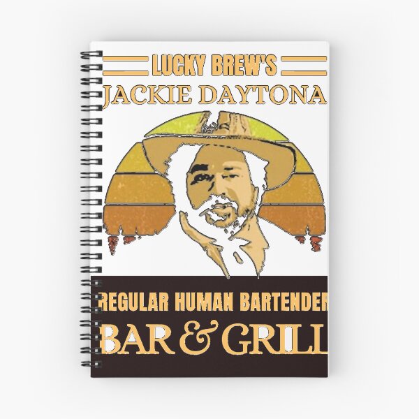 Item preview, Lucky Brews Jackie Daytona Regular Human Bartender  Bar And Grill Vintage Retro  Essential T-Shirt designed and sold by ErnestoMader.