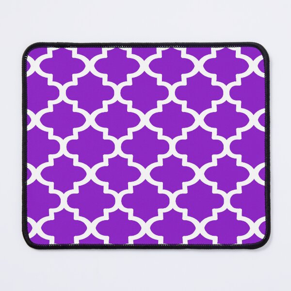 Item preview, Quatrefoil Pattern In White Outline On Purple designed and sold by taiche.