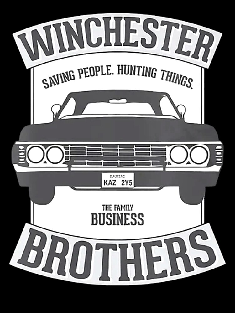 Supernatural Sam Dean Winchester Hunters Brothers 67 Impala Supernatural  T-Shirts Home Fine Art Print
