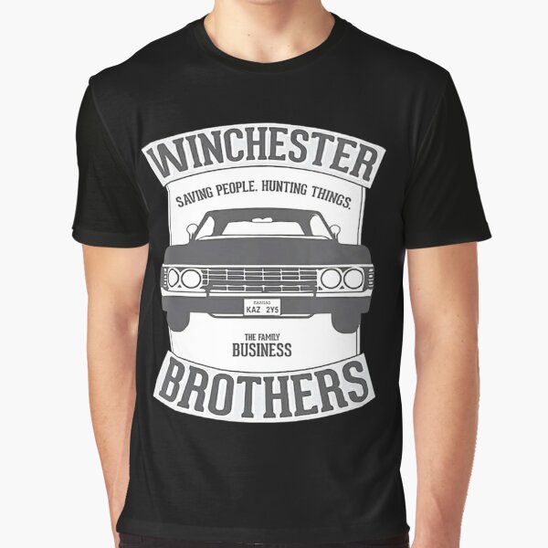 Supernatural Sam Dean Winchester Hunters Brothers 67 Impala Supernatural  T-Shirts Home Fine Art Print