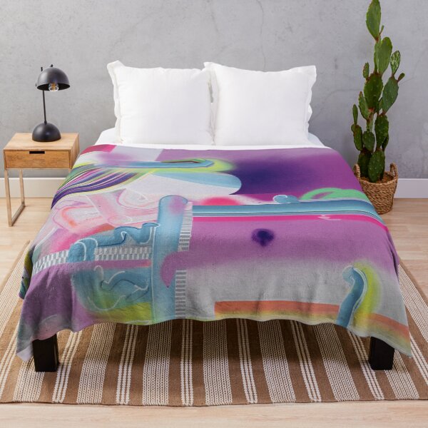 Item preview, Purple and Yellow Street Art Abstract Painting designed and sold by Kacixart.