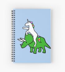 Unicorn Riding Triceratops Spiral Notebook