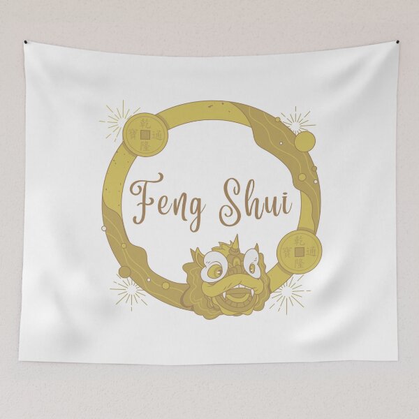 Item preview, Ancient Chinese Feng Shui Dragon Cartoon Golden designed and sold by FengShuiLounge.