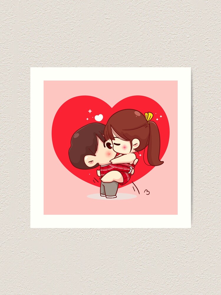 drawings of cute anime couple in love