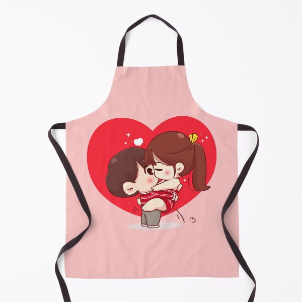 Item preview, Cute anime manga kawaii boy and girl love couple in heart designed and sold by OutfitCustoms1.
