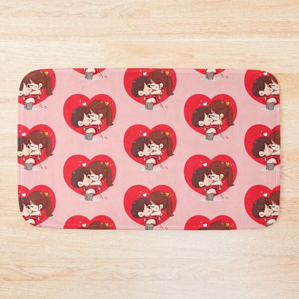 Item preview, Cute anime manga kawaii boy and girl love couple in heart designed and sold by OutfitCustoms1.