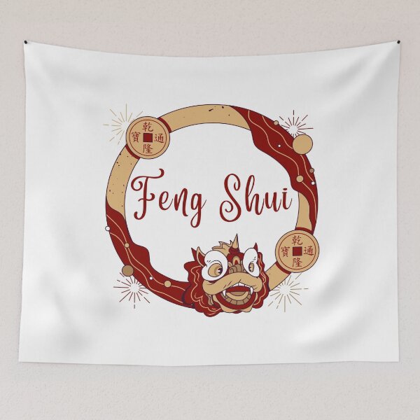 Item preview, Ancient Chinese Feng Shui Dragon Cartoon Red designed and sold by FengShuiLounge.