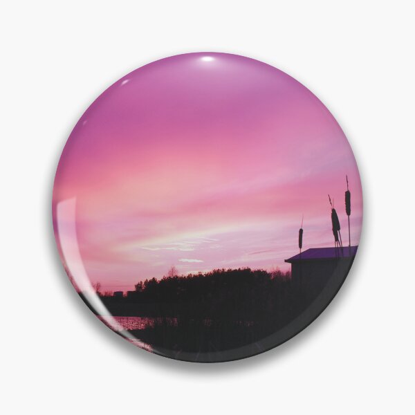 Item preview, Farm by the Lake - Purple Sunset - Watercolor Painting 2 designed and sold by Unaiza Khalid.
