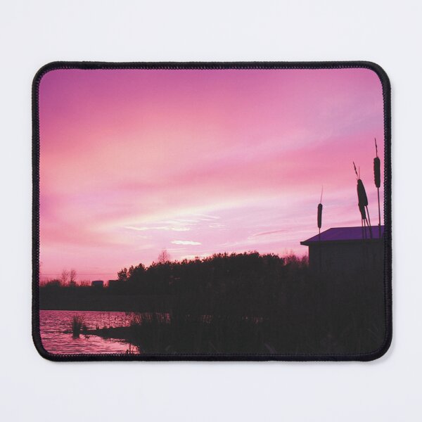 Item preview, Farm by the Lake - Purple Sunset - Watercolor Painting 2 designed and sold by Unaiza Khalid.