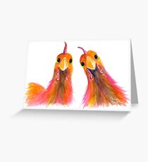 Hühner Hühner PRiNT 'HARRIET & HUMBUG 2' von Shirley MacArthur Grußkarte