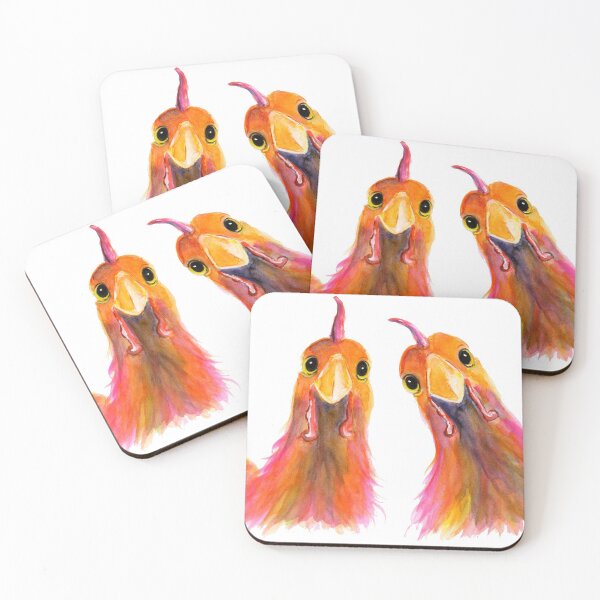 Item preview, Hens Chickens PRiNT ' HARRIET & HUMBUG 2 ' by Shirley MacArthur designed and sold by Shirley MacArthur Art.