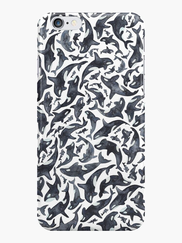 Thumbnail 1 of 4, iPhone Case, Orcas or Killer Whales designed and sold by Elena O'Neill.